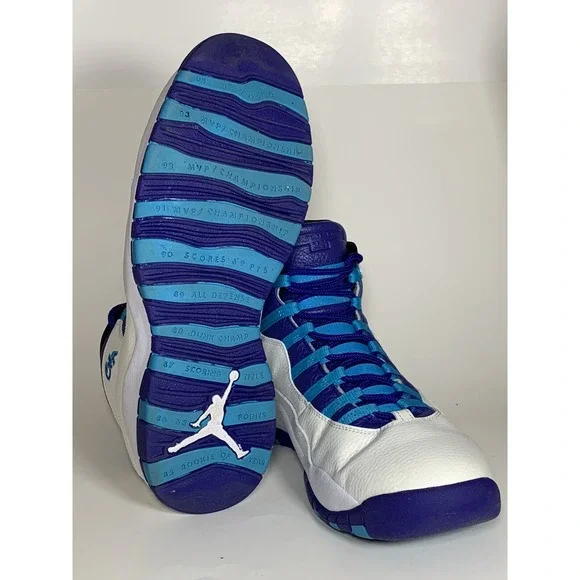 Nike Air Jordan 10 Retro Charlotte Hornets 2016 310805-107 Size 12